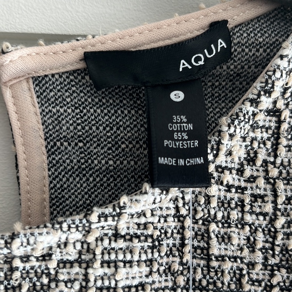 Aqua Tweed Crop Top NEW - Picture 4 of 6